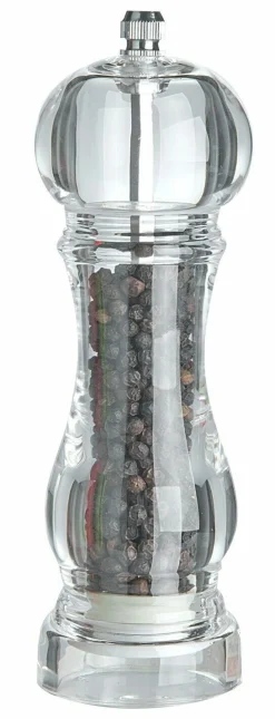 Gewürzmühlen & Streuer>Justinus Acryl-Pfeffermühle/Salzmühle silberfarbentransparent