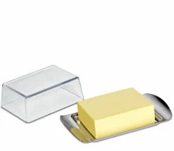 Serviergeschirr>Küchenprofi Butterdose silberfarbentransparent
