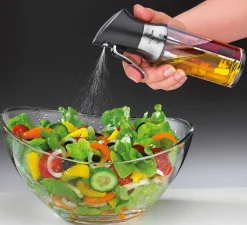 Essig & Ölflaschen>Küchenprofi Essig- Ölspender 95ml schwarzsilberfarbentransparent