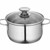 Küchenprofi Kochtopf mit Glasdeckel 16cm silberfarbentransparent^ Töpfe