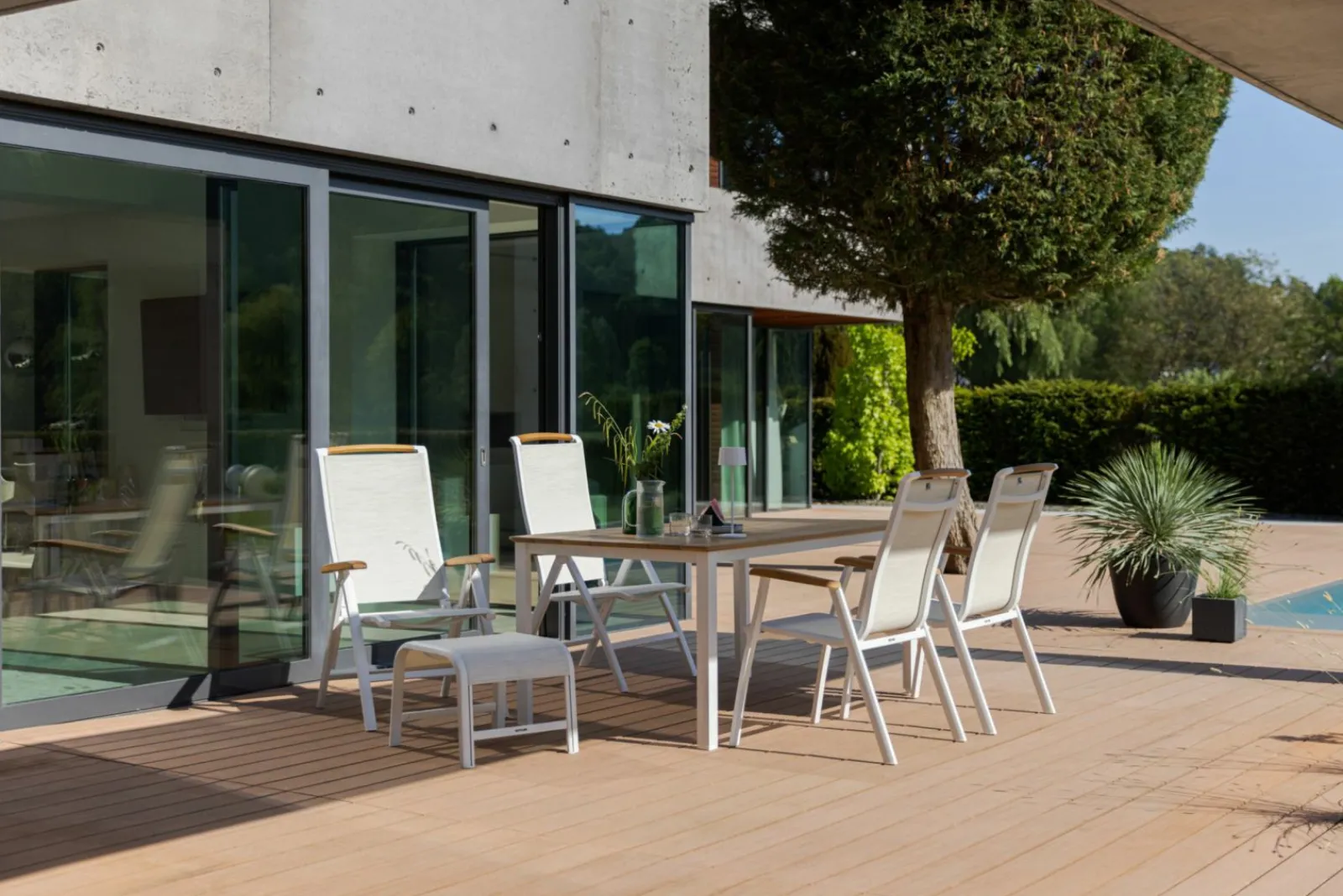 Gartensessel>KETTLER Multipositionssessel beigeweiß