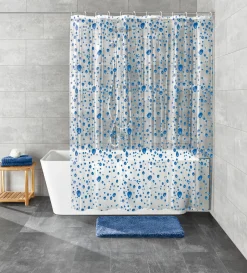 Kleine Wolke Duschvorhang blau^ Badzubehör|Badaccessoires
