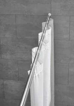 Kleine Wolke Duschvorhang-Federstange grau^ Badzubehör|Badaccessoires