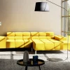 Sofas & Couches>Lascondo Eckgarnitur gelbgoldfarben