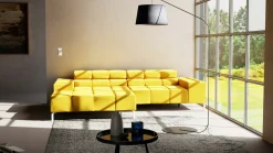 Lascondo Eckgarnitur gelbgoldfarben^ Sofas & Couches
