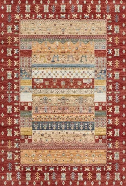 Luxor - Reinkemeier Moderner Webteppich rot^ Moderne Teppiche
