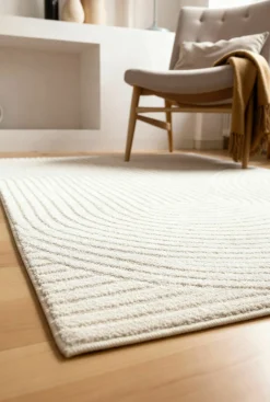 Moderne Teppiche>Medipa Moderner Webteppich hoch-tief beige