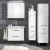 Badmöbel> Midischrank weiß