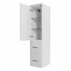 Badmöbel> Midischrank weiß