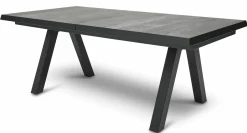 MONDO Ausziehtisch Keramik/Teak braun^ Gartentische Ausziehbar