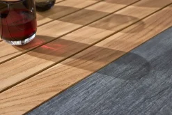 MONDO Ausziehtisch Keramik/Teak braun^ Gartentische Ausziehbar