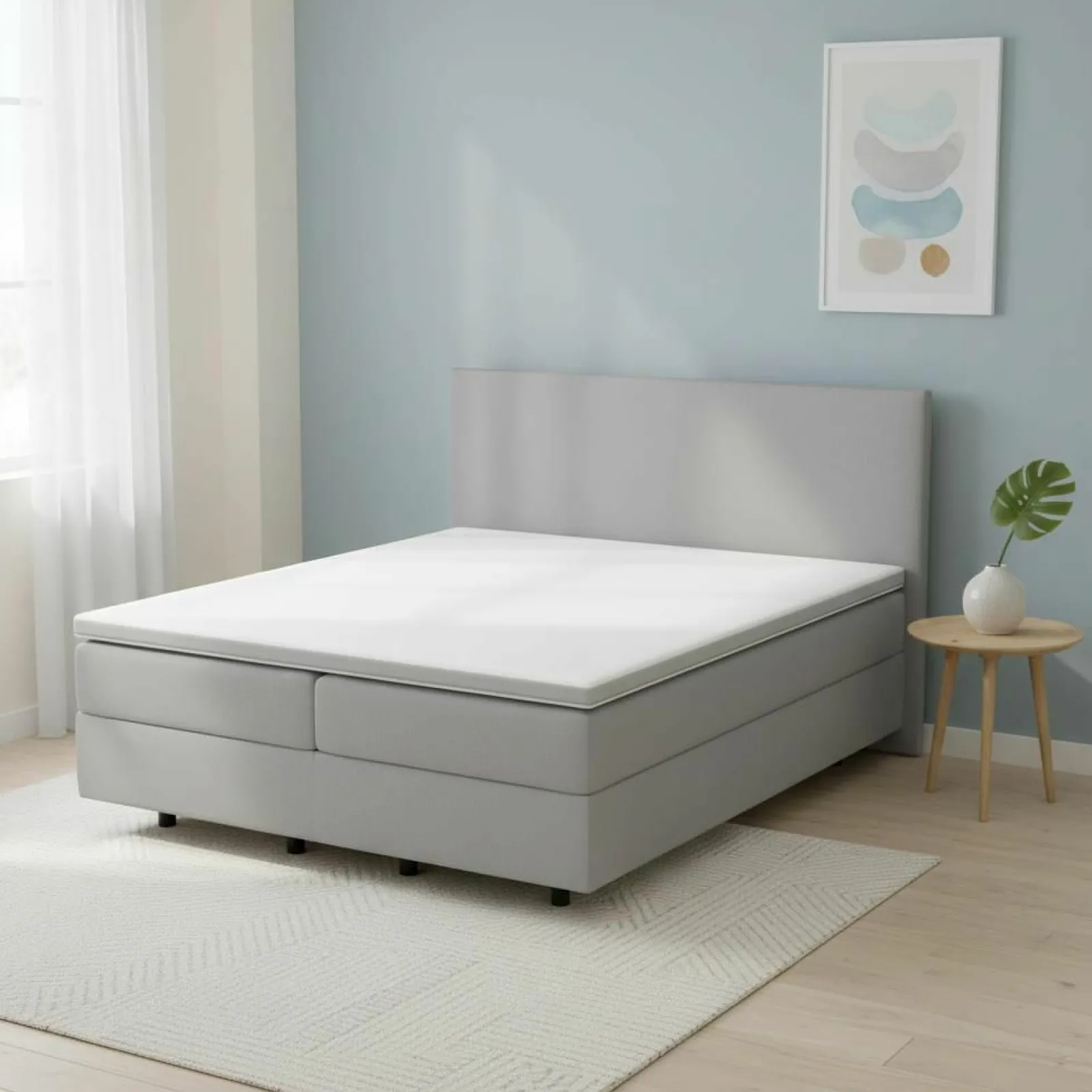 MONDO Boxspringbett grau^ Boxspringbetten|Betten