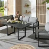 Gartenlounge Sets>MONDO Ecklounge 4 tlg. grau