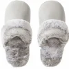 Textilzubehör>MONDO Slipper mit Fellimitat silberfarben
