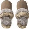 MONDO Slipper mit Fellimitat graubeige^ Textilzubehör