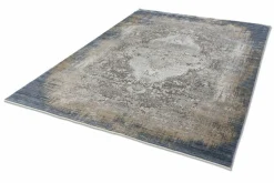 Moderne Teppiche>MONDO Webteppich modern graublau