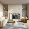 MONDO Webteppich modern weißgraublau^ Moderne Teppiche