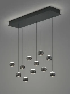 Pendelleuchten>Musterring LED-Pendelleuchte 11flg schwarz