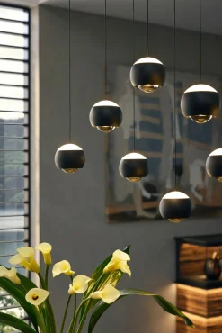 Pendelleuchten>Musterring LED-Pendelleuchte 9flg schwarz