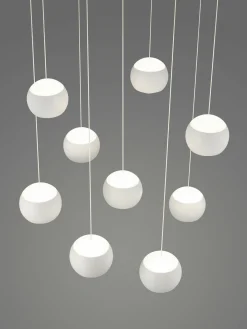 Musterring LED-Pendelleuchte 9flg weiß^ Pendelleuchten