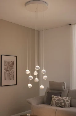 Musterring LED-Pendelleuchte 9flg weiß^ Pendelleuchten