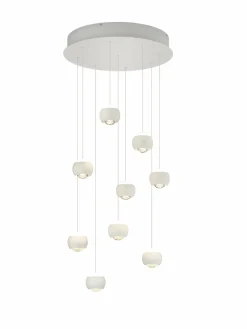 Musterring LED-Pendelleuchte 9flg weiß^ Pendelleuchten