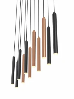 Pendelleuchten>Musterring LED-Pendelleuchte 11flg schwarz