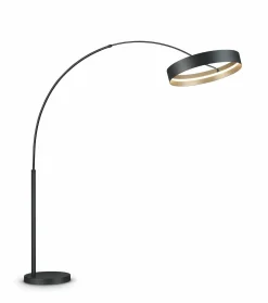 Stehleuchten>Musterring LED-Stehleuchte 1flg schwarzgoldfarben