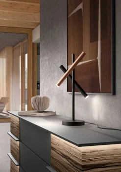Musterring LED-Tischleuchte 2flg schwarz^ Tischleuchten