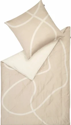 Satin>Musterring Satin-Bettwäsche weißbeige