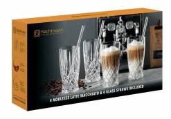Kaffee & Teegläser|Gläsersets>Nachtmann 4er Latte Macchiatoglas 350ml transparent