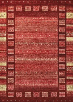 Nord Süd Webteppich rot^ Moderne Teppiche