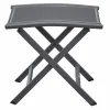 Gartenhocker>OUTDOOR Alu Textilene Hocker grau