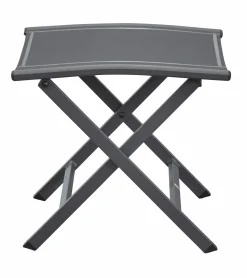 Gartenhocker>OUTDOOR Alu Textilene Hocker grau