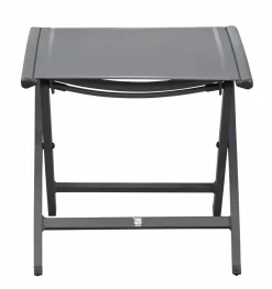 Gartenhocker>OUTDOOR Alu Textilene Hocker grau