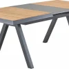 OUTDOOR Ausziehtisch Keramik/Teak braungrau^ Gartentische Ausziehbar