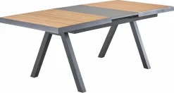 OUTDOOR Ausziehtisch Keramik/Teak braungrau^ Gartentische Ausziehbar