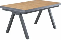 Gartentische Ausziehbar>OUTDOOR Ausziehtisch Teakplatte Garten grau