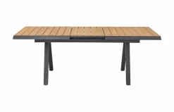 Gartentische Ausziehbar>OUTDOOR Ausziehtisch Teakplatte Garten grau