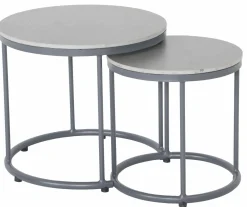 Loungetische>OUTDOOR Garten Beistelltisch-Set 2tlg. grau