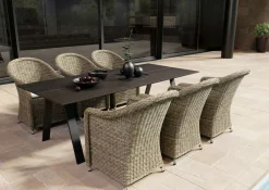 OUTDOOR Garten Dining Chair braunschwarzbeigegrau^ Gartensessel