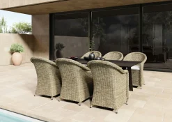 OUTDOOR Garten Dining Chair braunschwarzbeigegrau^ Gartensessel