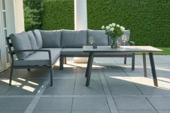 OUTDOOR Garten Speiselounge Set 4 tlg. grau^ Gartenlounge Sets