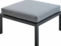 Loungetische>OUTDOOR Gartenhocker Aluminium grau