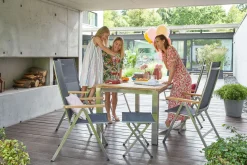 OUTDOOR Gartenhocker Edelstahl grau^ Gartenhocker