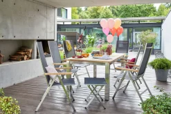 OUTDOOR Gartenhocker Edelstahl grau^ Gartenhocker