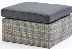 Loungehocker>OUTDOOR Gartenhocker/Beistelltisch grau