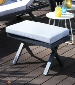 OUTDOOR Gartenhocker/Beistelltisch grau^ Loungehocker
