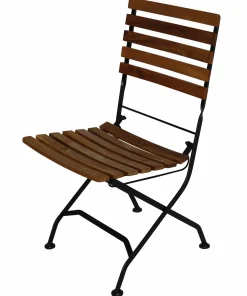 OUTDOOR Garten-Klappstuhl schwarzbeige^ Klappstühle|Gartenklappstühle