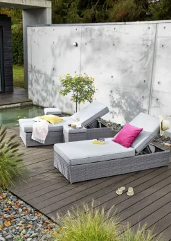 OUTDOOR Gartenliege Einzelelement grau^ Gartenliegen